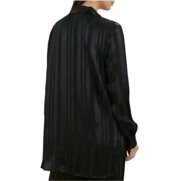 ANINE BING - NWOT - Ash Oversized Striped Satin Shirt Size XS - Picture 4 of 10
